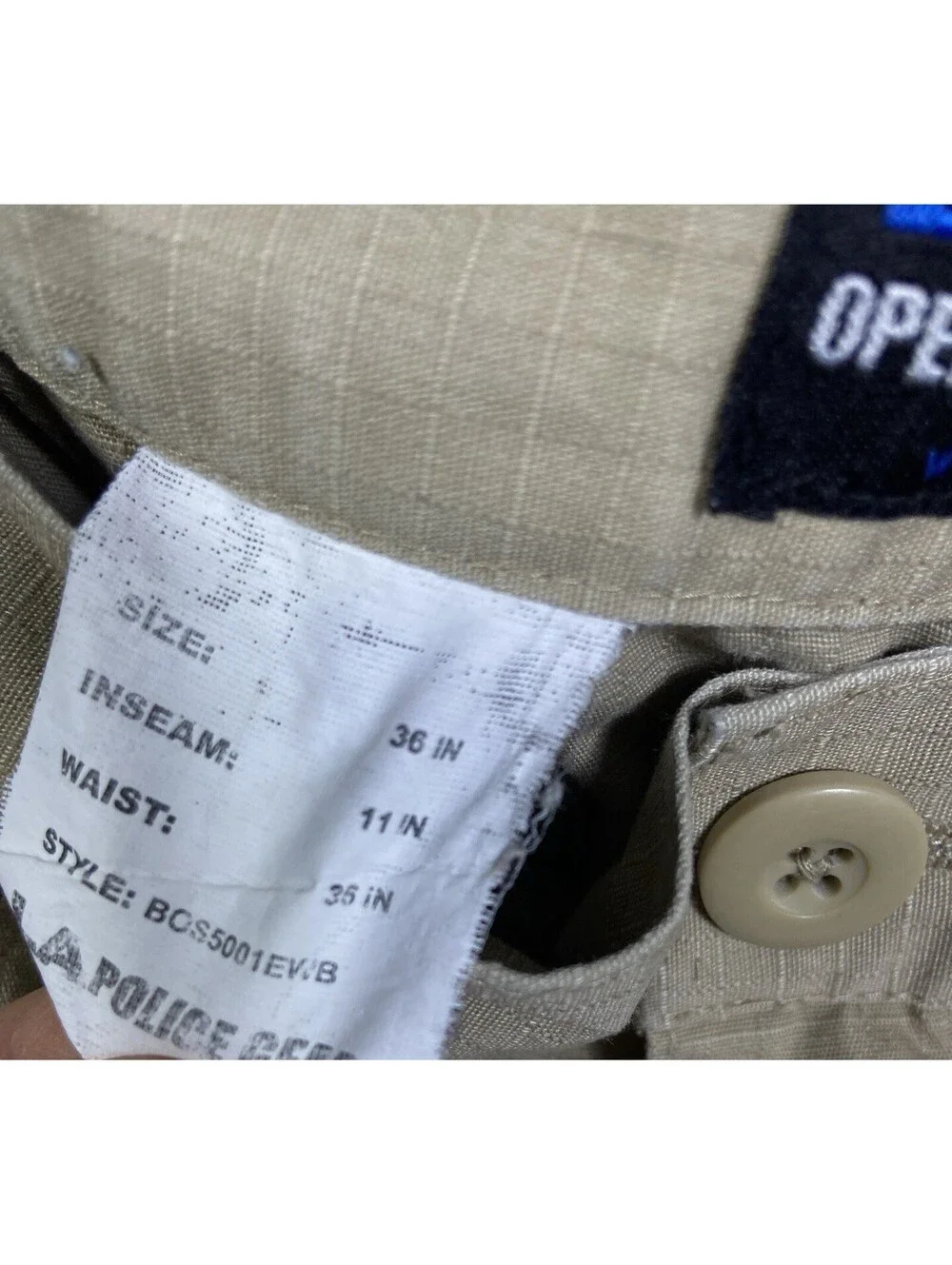 LA Police Gear Beige Khaki Size 36/11 Tactical Operator Men's Cargo Shorts EUC!